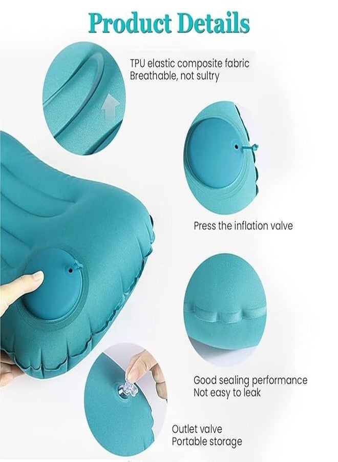 swabs® Comfort Ultralight Inflatable by Pressing Air Pillow - Compact, Comfortable, Ergonomic Pillow for Neck & Lumbar Support for Travel Trips, CAPMING, Home, Office (Head Pillow Set of 1) - Image 3